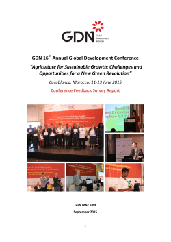 2015 Casablanca Conference Evaluation Report