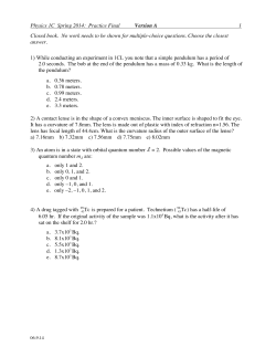 Practice Final with Answer key