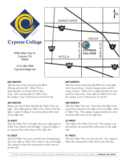 9200 Valley View St. Cypress, CA 90630 (714) 484