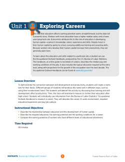Unit 1 Exploring Careers - Navigate