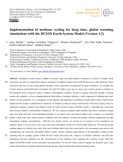 Implementation of methane cycling for deep time, global warming