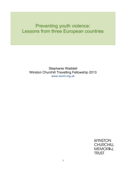 Preventing youth violence: Lessons from three European countries
