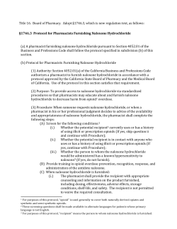 Title 16. Board of Pharmacy. Adopt &sect;1746.3, which is new regulation