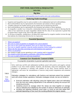 Unit 4 Resource Sheet