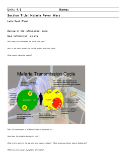 Unit: 4.5 Name: Section Title: Malaria Fever Wars