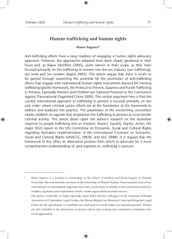 Human trafficking and human rights