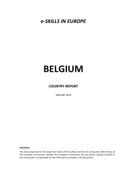 BELGIUM - e-Skills: Monitoring