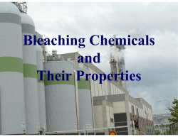 Bleaching Chemicals and Their Properties