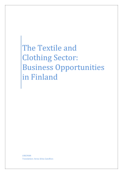 The Textile Sector: Business Opportunities in Finland