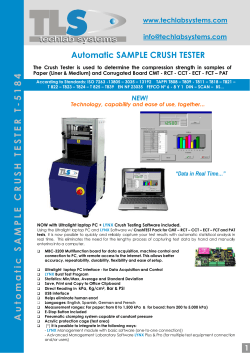 Samples CRUSH TESTER
