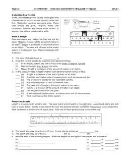 snc1d chemistry: how do scientists measure