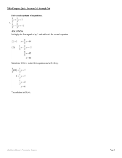 Solve each system of equations. 4. SOLUTION