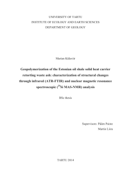 Geopolymerization of the Estonian oil shale solid heat