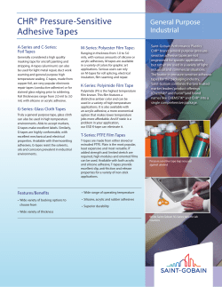 CHR Pressure Sensitive Adhesive Tapes for General Purpose