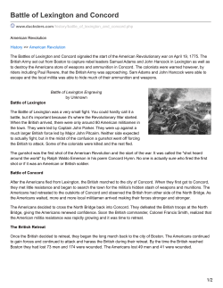 Battle of Lexington and Concord