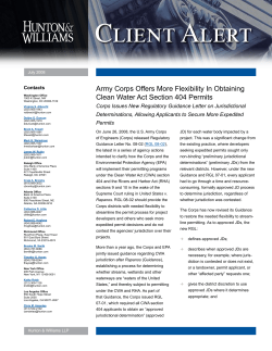 July 8, 2008 Army Corps Offers More Flexibility In Obtaining Clean