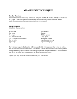 MEASURING TECHNIQUES