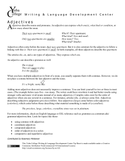 Adjectives - Yuba College