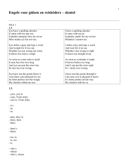 sleutel Engels - Toerisme Vlaanderen