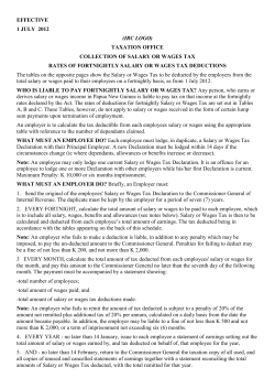 2012 Tax table - Internal Revenue Commission