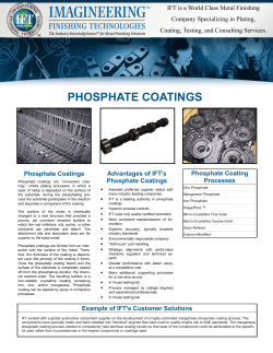 PHOSPHATE COATINGS