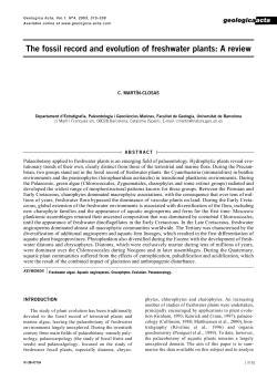 The fossil record and evolution of freshwater plants: A review