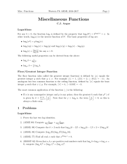 Miscellaneous Functions