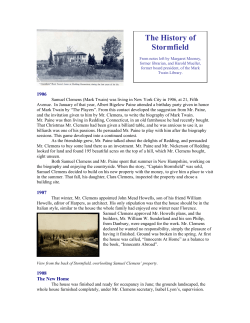 The History of Stormfield