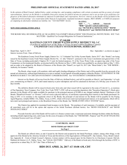 PRELIMINARY OFFICIAL STATEMENT DATED