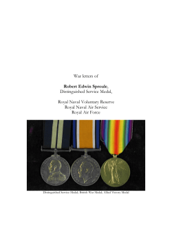 RE Sproule`s WWI letters