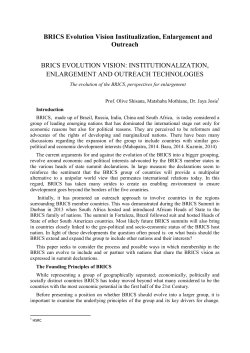Olive Shisana - BRICS Evolution Vision Institualization