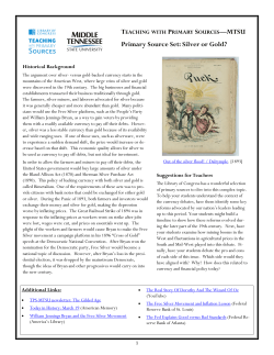 Primary Source Set: Silver or Gold?