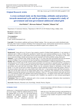 A cross sectional study on the knowledge, attitudes and practices