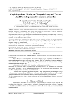 Morphological and Histological Changes in Lungs and Thyroid
