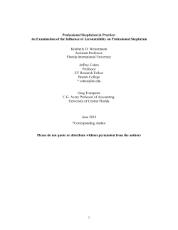 Professional Skepticism in Practice