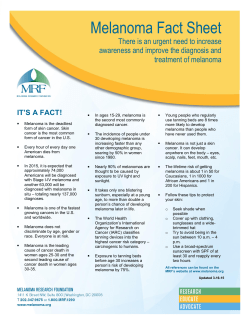 Melanoma Fact Sheet - Melanoma Research Foundation