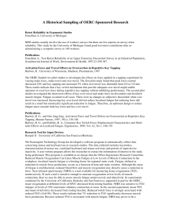 A Historical Sampling of OERC-Sponsored Research