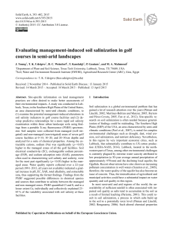 Evaluating management-induced soil salinization in