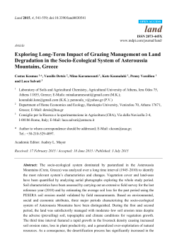 Exploring Long-Term Impact of Grazing Management on Land