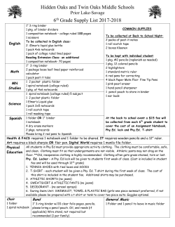 School Supply Lists - Prior Lake Savage Area Schools
