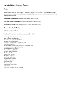 Lucy Calkins: Literary Essays - angela