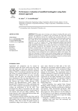 Performance evaluation of modified bentlegplow using finite