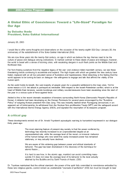 2003 Peace Proposal