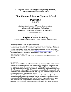 The Now and Zen of Metal Polishing