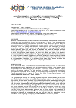 19th INTERNATIONAL CONGRESS ON ACOUSTICS MADRID, 2
