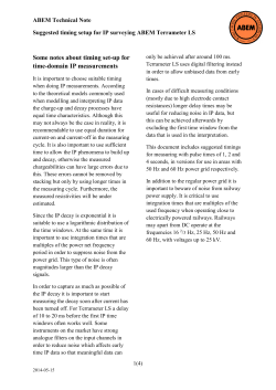 Suggested cycle times and IP time windows