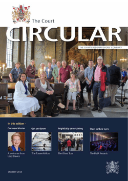October 2015 - Worshipful Company of Chartered Surveyors