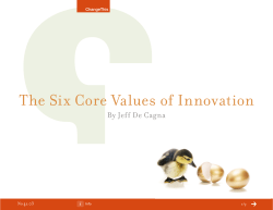 The Six Core Values of Innovation