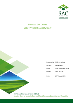 Elmwood Golf Course Solar PV Initial Feasibility Study
