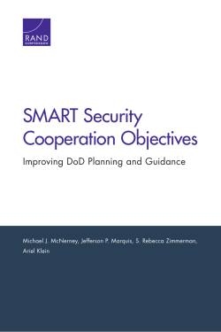 SMART Security Cooperation Objectives